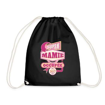 Super Mamie Idée Cadeau Grand-mère Citation Humour - Sac de sport léger - noir - Devant