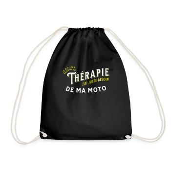 Moto Idée Cadeau pour Motard Citation Humour - Sac de sport léger - noir - Devant