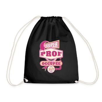 Enseignante Cadeau pour Professeure Citation Drôle - Sac de sport léger - noir - Devant