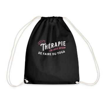 Yoga idée cadeau Pilates Sport Citation Humour - Sac de sport léger - noir - Devant