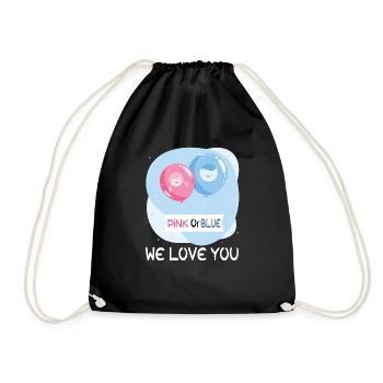Rose ou bleu on t’aime - Team Boy Girl Gender - Sac de sport léger - noir - Devant