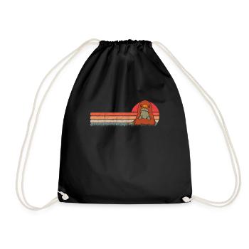Schnabeltier Retro - Turnbeutel - Schwarz - Vorne