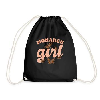 Fille monarque - Sac de sport léger - noir - Devant