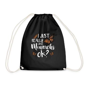 J’aime vraiment les monarques - Sac de sport léger - noir - Devant
