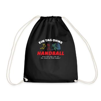 Handball Zubehör handballer Motiv - Turnbeutel - Schwarz - Vorne