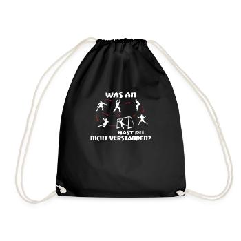 Handball Zubehör handballer Motiv - Turnbeutel - Schwarz - Vorne
