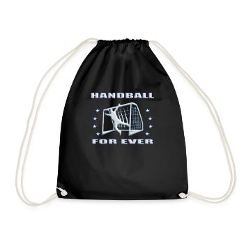 Accessoires de handball motif handball - Sac de sport léger - noir - Devant
