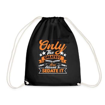Anesthetist Anaesthesiologist Anesthesia - Drawstring Bag - black - Front
