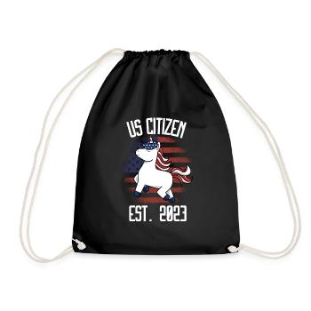 Us Citizen 2023 Shirt, US Citizenship Gift For Wom - Drawstring Bag - black - Front