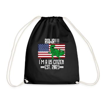 Us Citizen 2023 Shirt, US Citizenship Gift For Boy - Drawstring Bag - black - Front