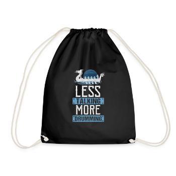 Viking Nordic Dragon Boat - Drawstring Bag - black - Front