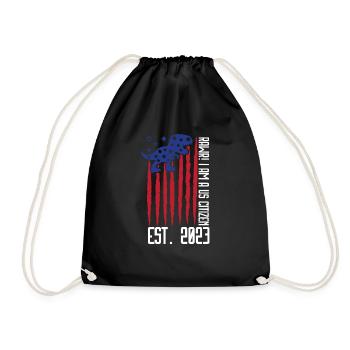 Us Citizen 2023 Shirt, US Citizenship Gift For Boy - Drawstring Bag - black - Front