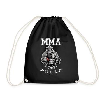 MMA Gorilla - Käfigkämpfer Freies Kämpfen - Turnbeutel - Schwarz - Vorne