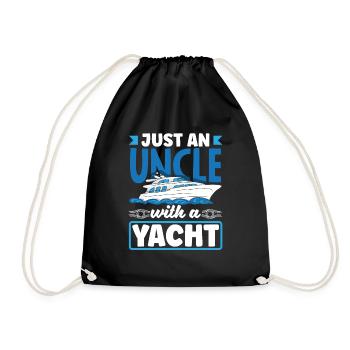 Just An Uncle With A Yacht for a Seaman Sailor - Turnbeutel - Schwarz - Vorne