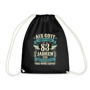 83 Geburtstag Geschenk Jahre Lustig Spruch - Turnbeutel - Schwarz - Vorne