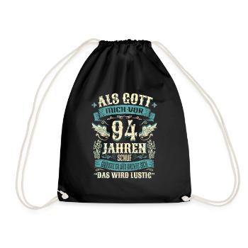 94 Geburtstag Geschenk Jahre Lustig Spruch - Turnbeutel - Schwarz - Vorne