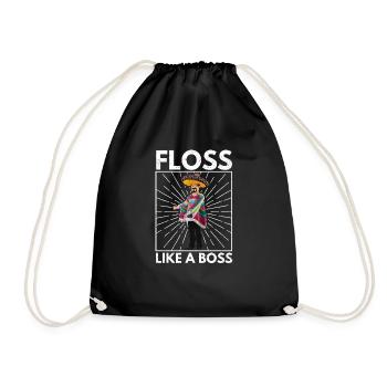 Zahnseide wie ein Boss Cinco de Mayo Flossing - Turnbeutel - Schwarz - Vorne