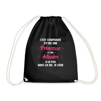 C'est compliqué d'être une princesse et une actuai - Sac de sport léger - noir - Devant