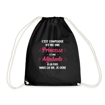 C'est compliqué d'être une princesse et une Adjuda - Sac de sport léger - noir - Devant