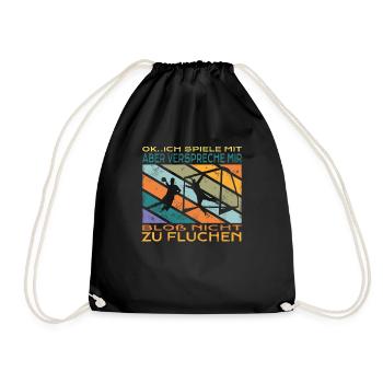 Handball Zubehör handballer Motiv - Turnbeutel - Schwarz - Vorne
