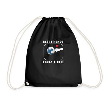 Accessoires de handball motif handball - Sac de sport léger - noir - Devant