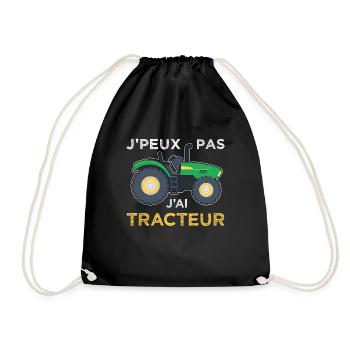 I Can't I Have A Tractor Farm Farmer - Drawstring Bag - black - Front