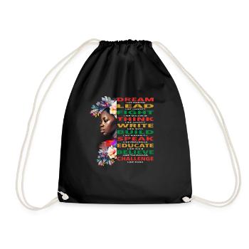 My African Pride Black History Month and Juneteent - Drawstring Bag - black - Front