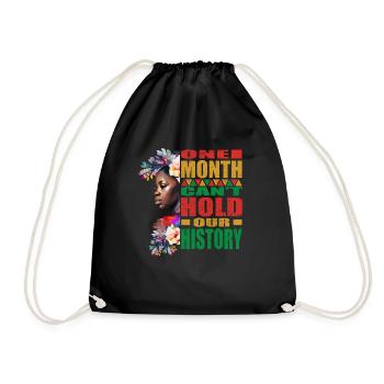 BLM Pride African American Black History Month - Drawstring Bag - black - Front