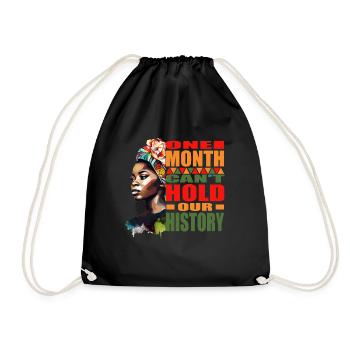 Juneteenth and Black History Commemorative - Drawstring Bag - black - Front