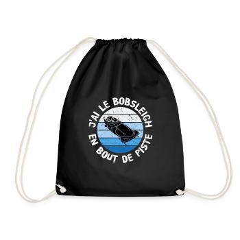 J'ai le Bobsleigh en bout de piste expression caca - Sac de sport léger - noir - Devant