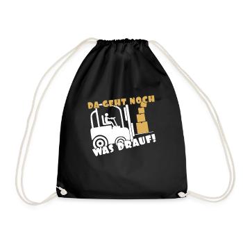 More To Come Forklift Driver Operator Truck - Drawstring Bag - black - Front