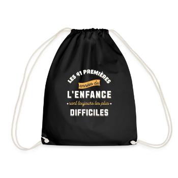 Anniversaire 41 ans Idée cadeau date de naissance - Sac de sport léger - noir - Devant