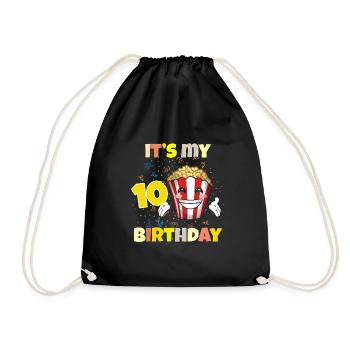 Es ist mein 10. Geburtstag - Turnbeutel - Schwarz - Vorne