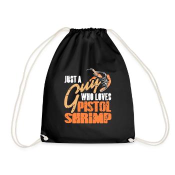 Juste un gars qui aime Pistol Shrimp Retro Funny - Sac de sport léger - noir - Devant