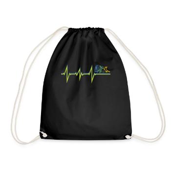 Accessoires de handball motif handball - Sac de sport léger - noir - Devant