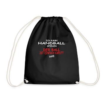 Handball Zubehör handballer Motiv - Turnbeutel - Schwarz - Vorne