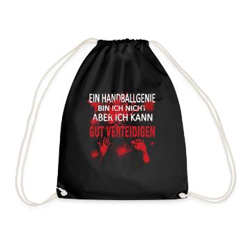 Handball Zubehör handballer Motiv - Turnbeutel - Schwarz - Vorne