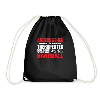 Handball Zubehör handballer Motiv - Turnbeutel - Schwarz - Vorne