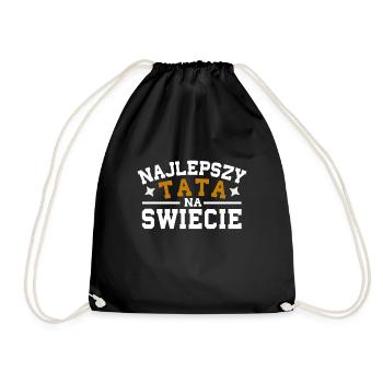 Polnischer Spruch Vater Geschenk Polska Tata Papa - Turnbeutel - Schwarz - Vorne
