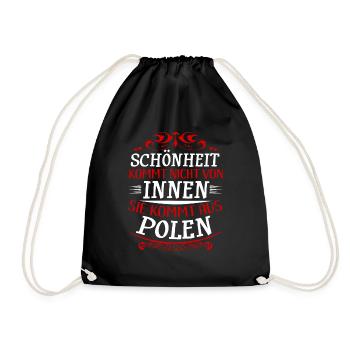 Beziehung Polnische Freundin Polin Polska Frauen - Turnbeutel - Schwarz - Vorne