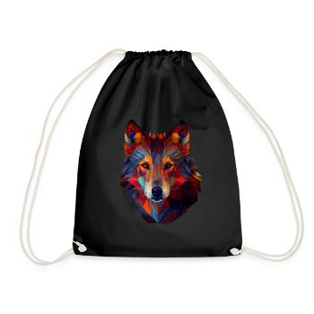 Wölfe Silhouette Naturschutz Tierschutz Wolf - Turnbeutel - Schwarz - Vorne