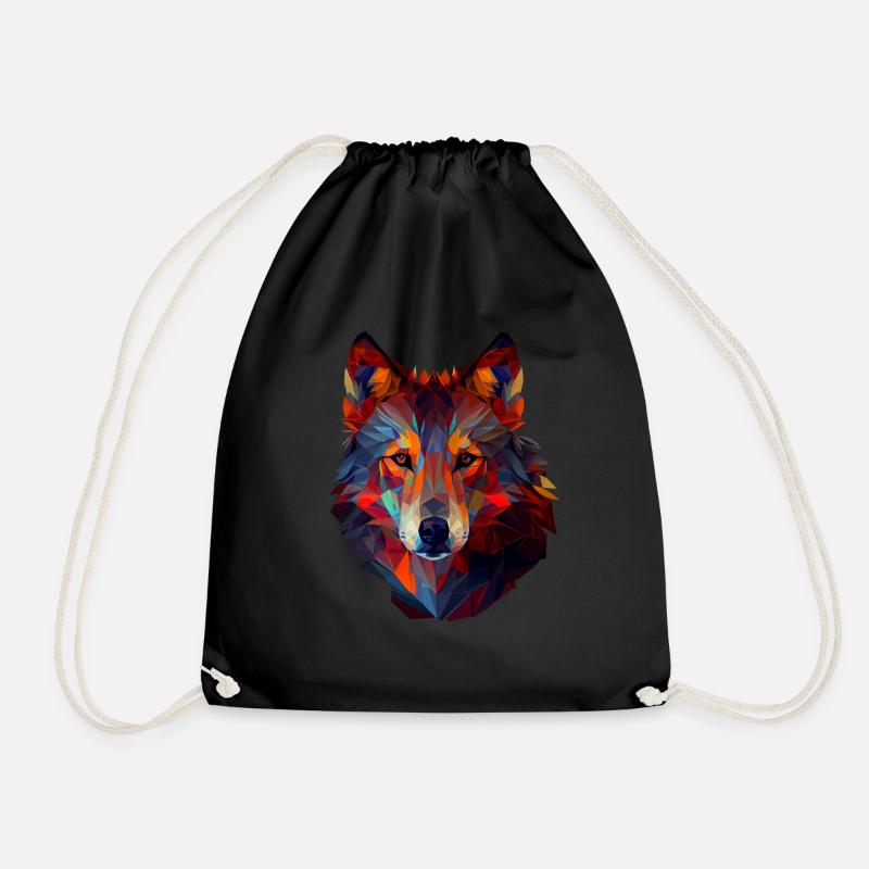 Wölfe Silhouette Naturschutz Tierschutz Wolf - Turnbeutel - Schwarz