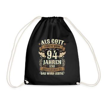 94 Geschenk Geburtstag Jahre Lustig Spruch - Turnbeutel - Schwarz - Vorne