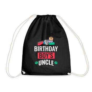 Uncle of the birthday boy Bauklötze - Drawstring Bag - black - Front