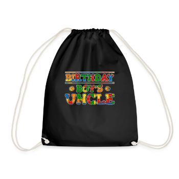 Uncle of the birthday boy Bauklötze - Drawstring Bag - black - Front