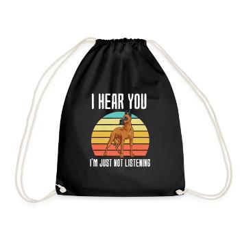 Great Dane - Drawstring Bag - black - Front