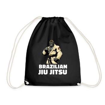 Gorilla Brazilian Jiu Jitsu und Grappling - Turnbeutel - Schwarz - Vorne