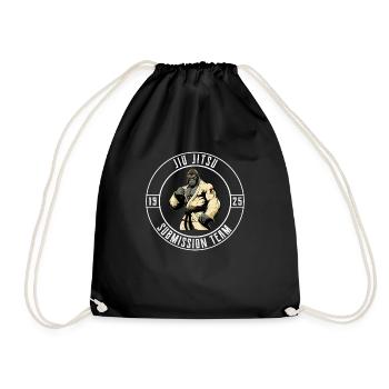 BJJ MMA Gorilla - Lustiges brasilianisches Jiu - Turnbeutel - Schwarz - Vorne