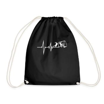 Accessoires de handball motif handball - Sac de sport léger - noir - Devant