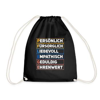 Pflege Definition - Turnbeutel - Schwarz - Vorne